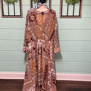 Kate & Lily Woman 20W Boho Maxi Dress – Plus Size